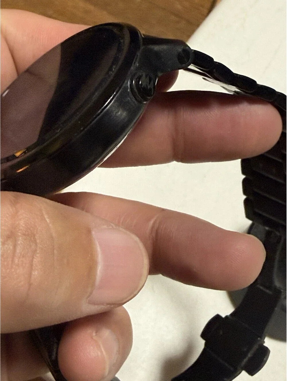 Motorola Moto 360 Smart Watch 46mm Black Metal Band Touchscreen ( Parts)